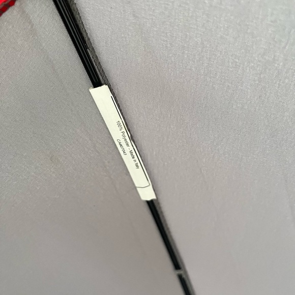 Vintage MOSCHINO Olive Oyl Grey & Red Umbrella ~ Made in Italy - Picture 11 of 12